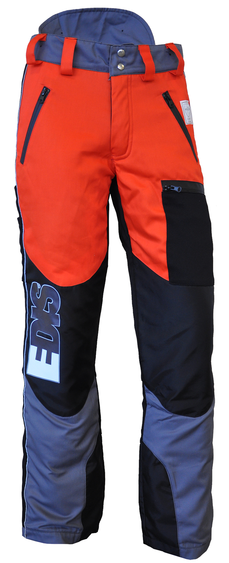 Pantaloni antitaglio per uso motosega EDIS - STELVIO colore ARANCIONE/NERO  (fine serie)