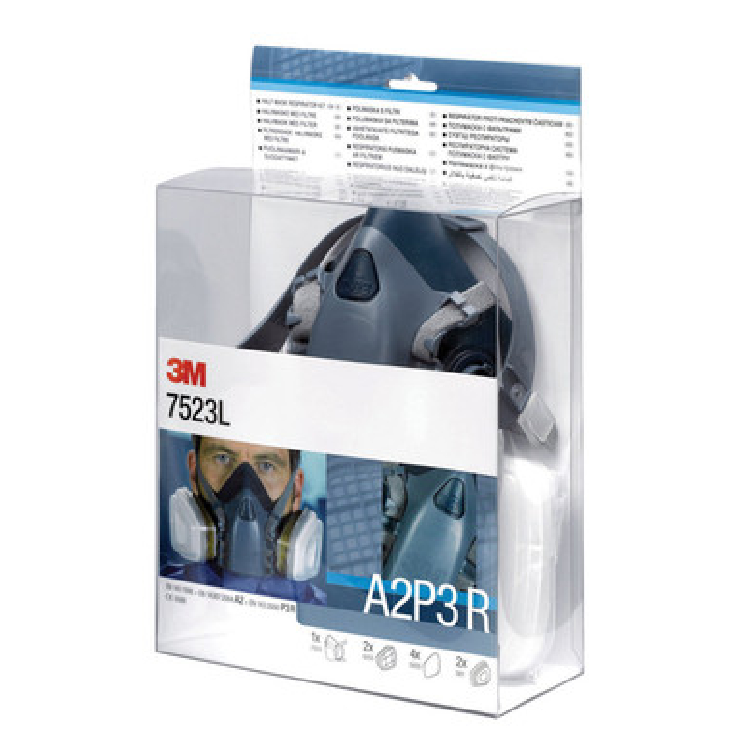 Kit respiratore 3M™ con semimaschera media 6200 + filtri 