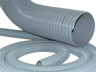 Tubo in PVC con spirale in PVC per aspirazione CEGOAIR colore GRIGIO
