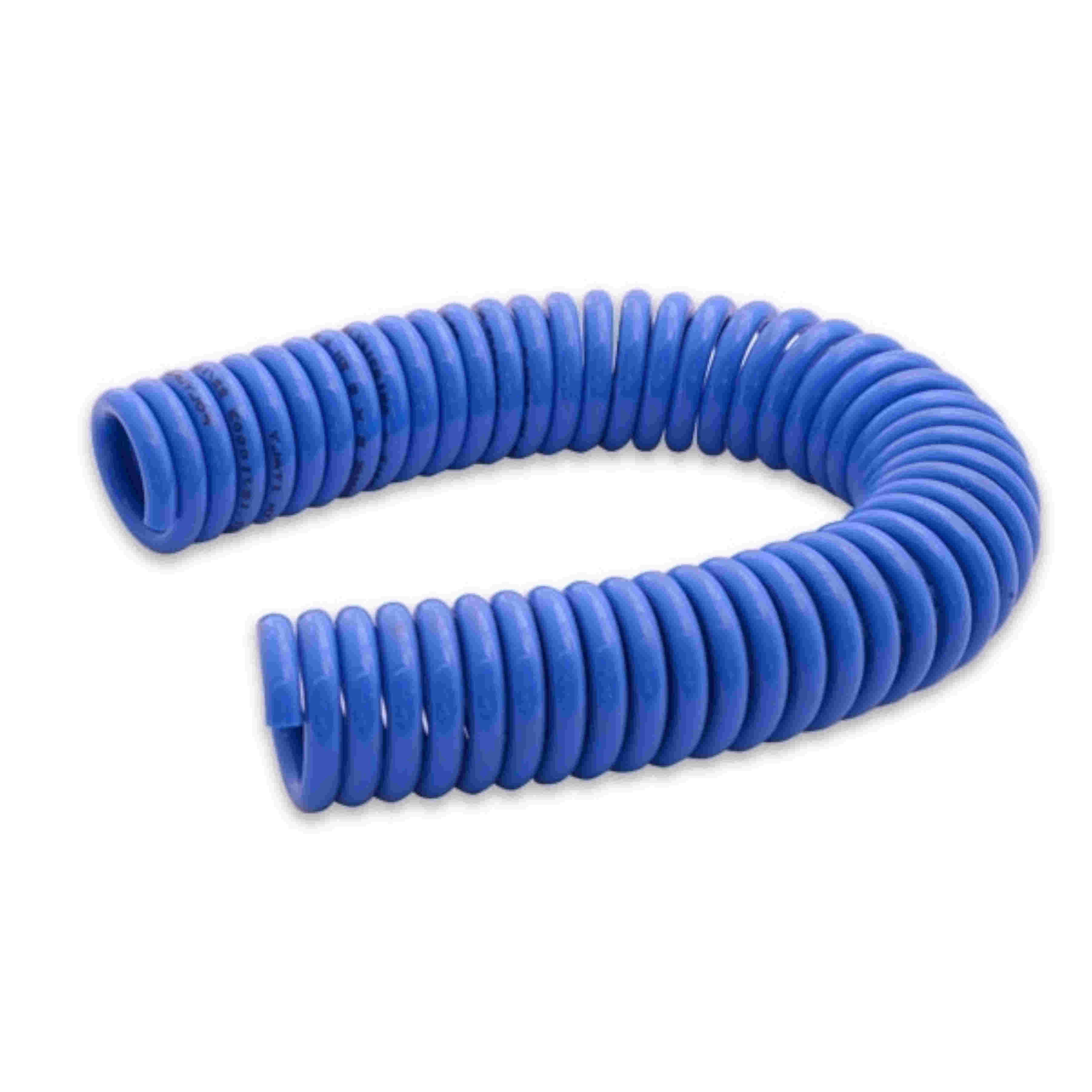 Tubo Aria Compressa A Spirale In Poliuretano 12x8 Mm – Lunghezza 5 M, Attacco Rapido 1/4”, Pressione 10 Bar, Flessibile A Basse Temperature