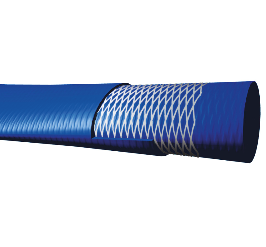 Tubo a manichetta in PVC plastificato con rinforzo interno in fibra di  poliestere CEGOFLAT colore esterno BLU