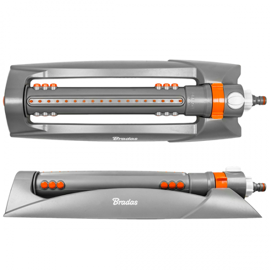 Irrigatore Oscillante BRADAS WHITE LINE WL-Z23 - 16 Ugelli, Fino A 312 Mq - Struttura Flessibile E Resistente Con Ago Per Pulizia
